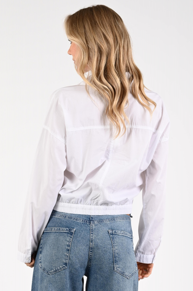 Penn & Ink W25Z796 Blouse lange mouw Wit