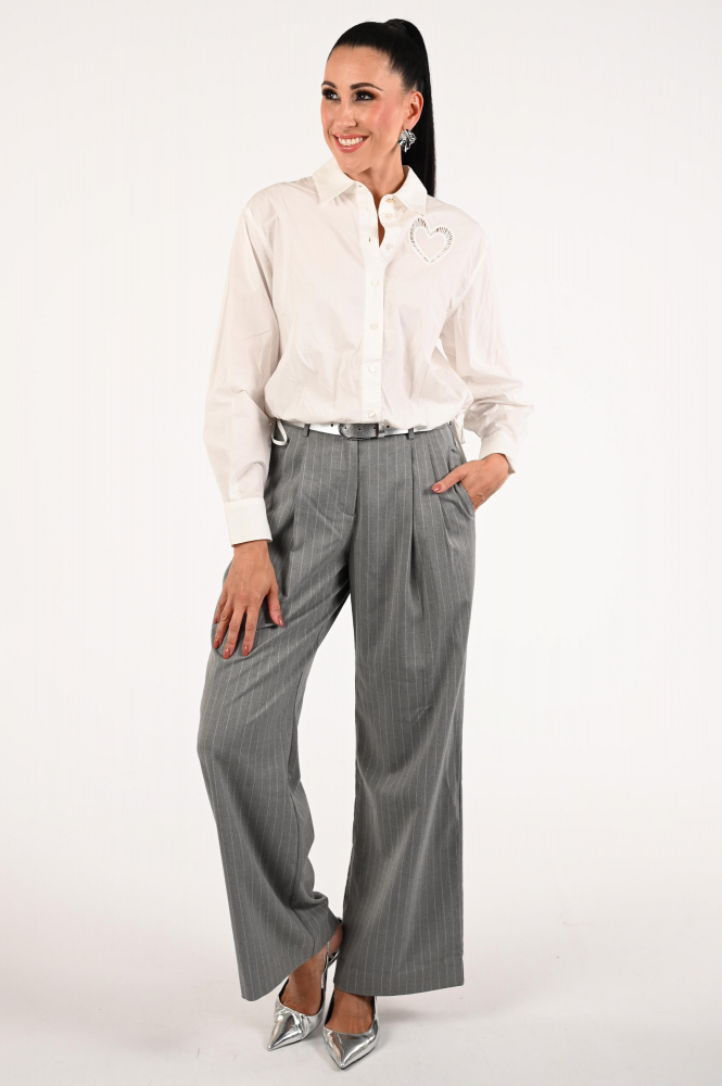 Fabienne Chapot CLTBLS06AW251000 Blouse lange mouw Wit