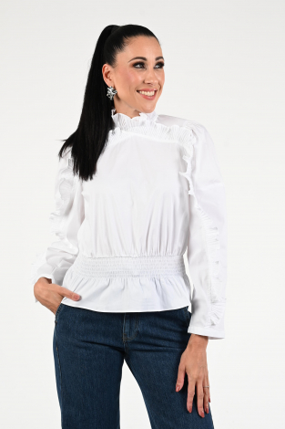 Co'couture Sanna ruffle Wit