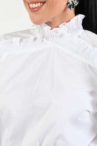Co'couture Sanna ruffle Wit