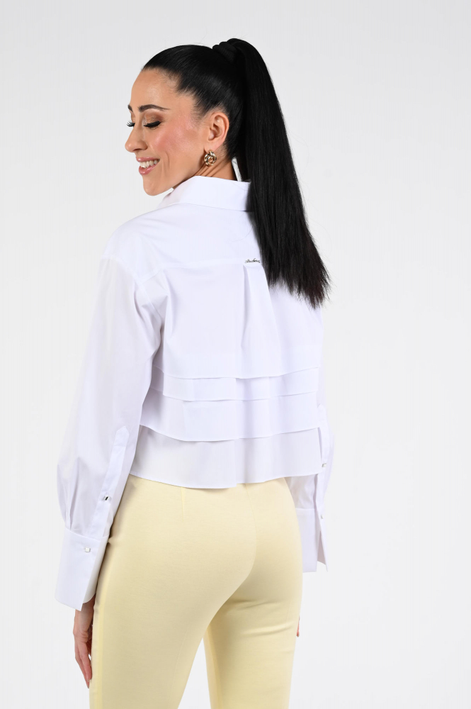 Marccain remix AR 51.16 W93 Blouse lange mouw Wit