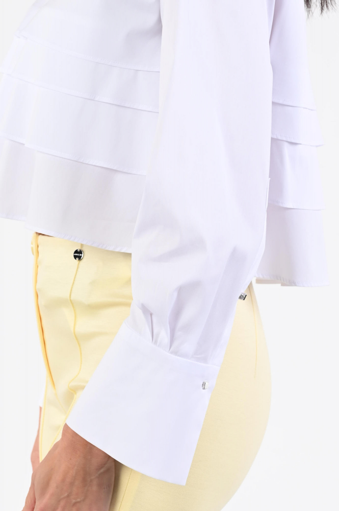 Marc Cain AR 51.16 W93 Blouse lange mouw Wit