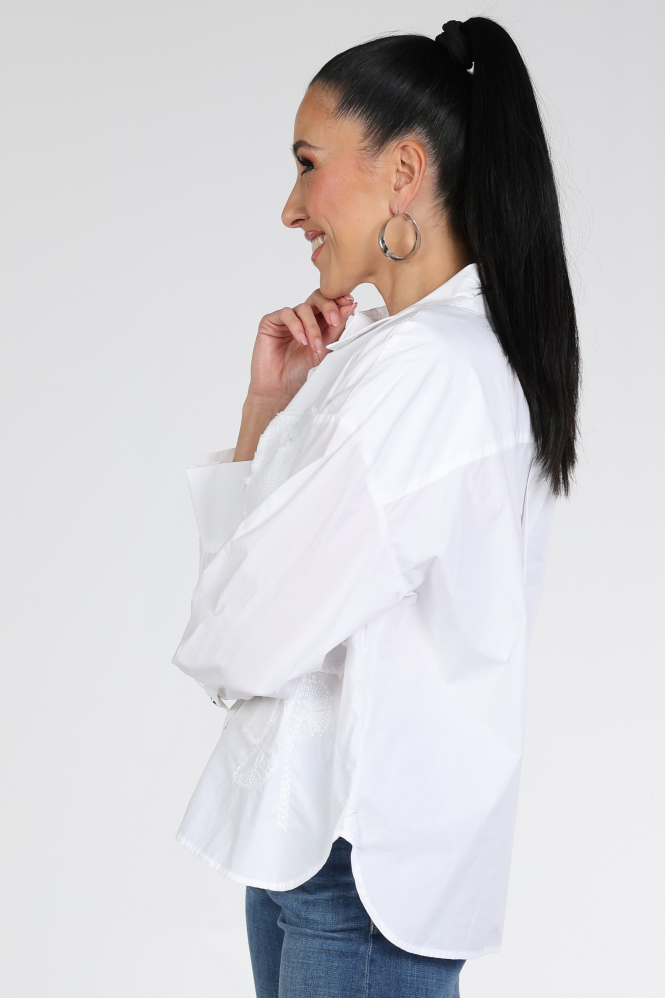 Caroline Biss 1679 Blouse lange mouw Wit