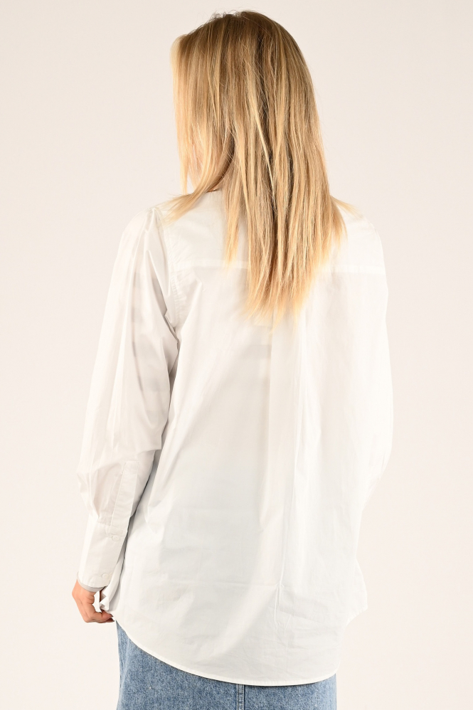 Summum Amsterdam-12119 Blouse lange mouw Wit