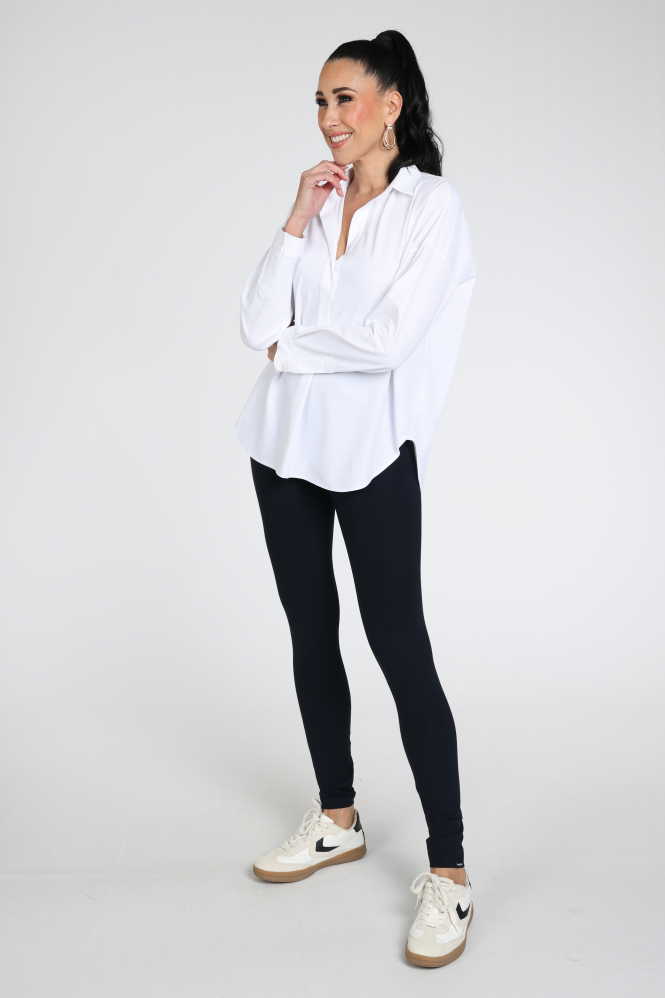 Penn & Ink Magda Blouse lange mouw Wit