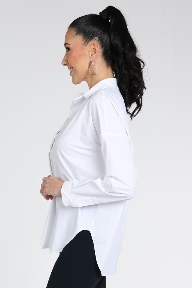 Penn & Ink Magda Blouse lange mouw Wit