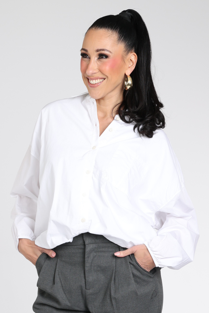 10 Days 20-401-6204 Blouse lange mouw Wit
