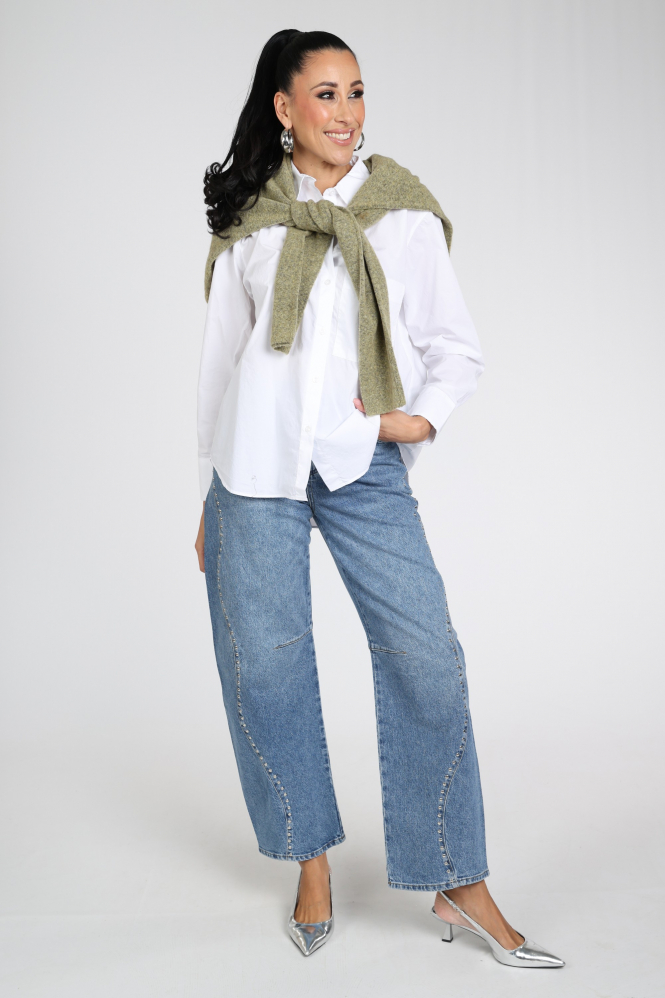 Knit-Ted Lies 262p210 Blouse lange mouw Wit