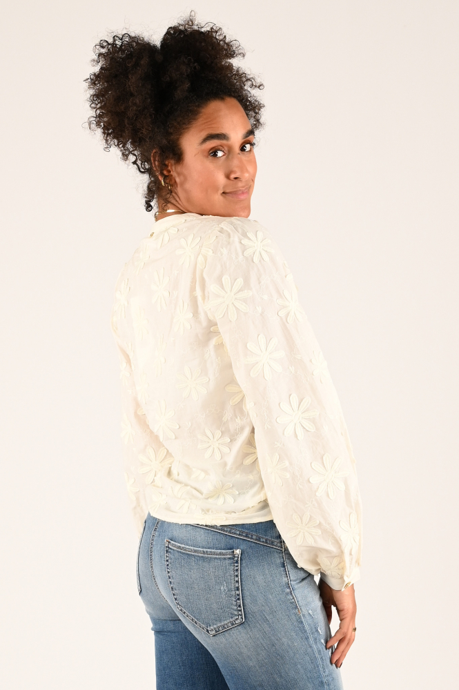 Fabienne Chapot CLT-BLS-14-AW24-1 Blouse lange mouw Wit