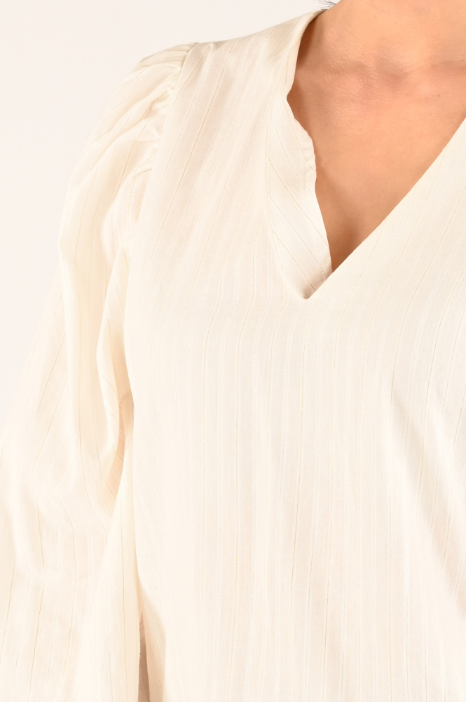 Aimée the label Frits Blouse lange mouw Beige
