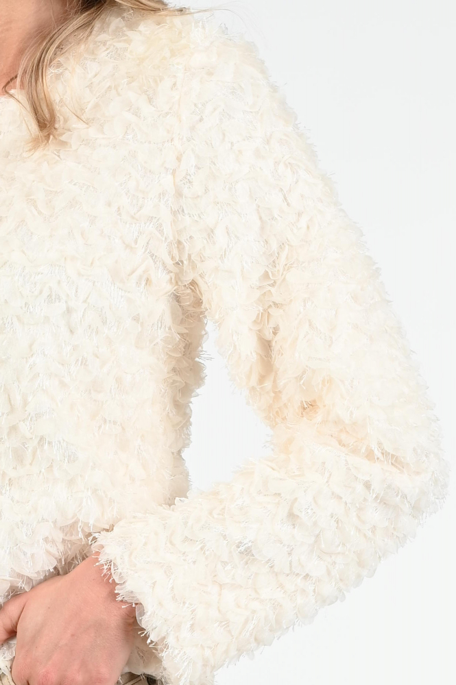 Aimée the label Jules Blouse lange mouw Beige