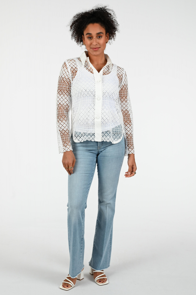 Marc Cain YC 51.48 W63 Blouse lange mouw Wit