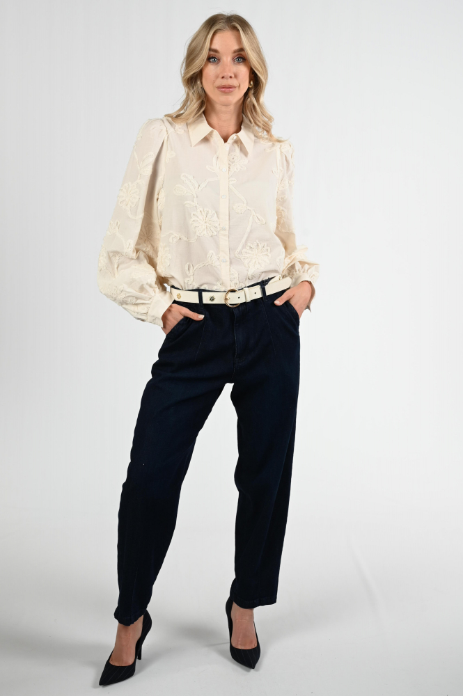 Summum 2s3327-12292 Blouse lange mouw Beige