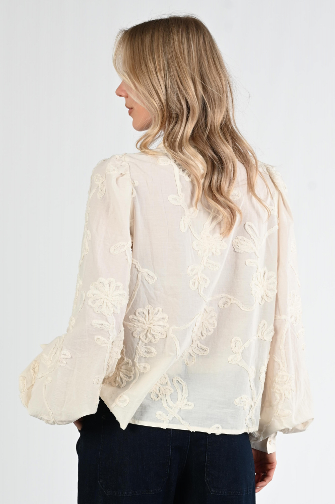 Summum 2s3327-12292 Blouse lange mouw Beige