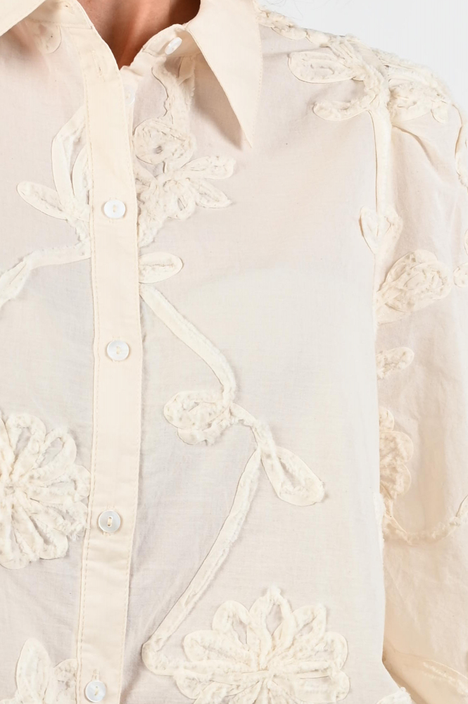 Summum 2s3327-12292 Blouse lange mouw Beige