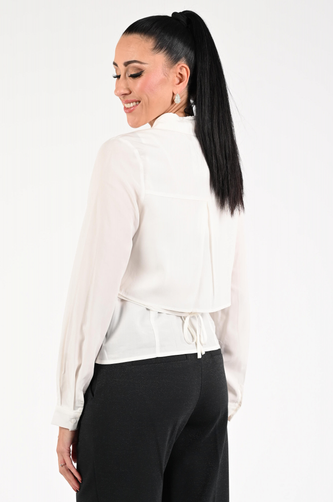 Aimée the label lea longsleeve Blouse lange mouw Beige
