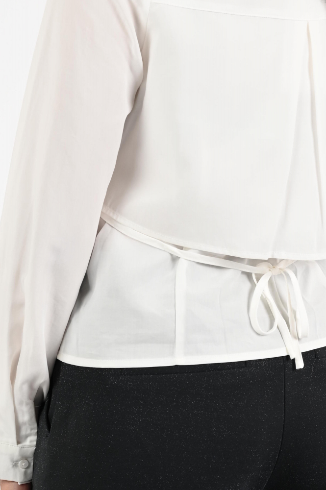 Aimée the label lea longsleeve Blouse lange mouw Beige