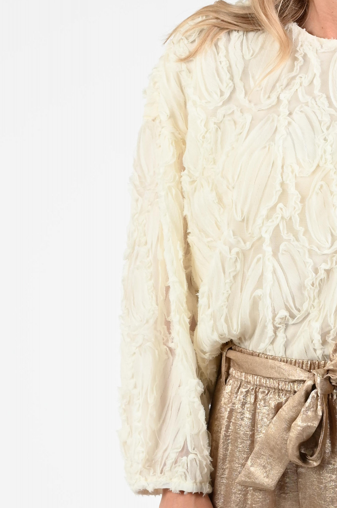 Co'couture shania cc blouse Blouse lange mouw Wit