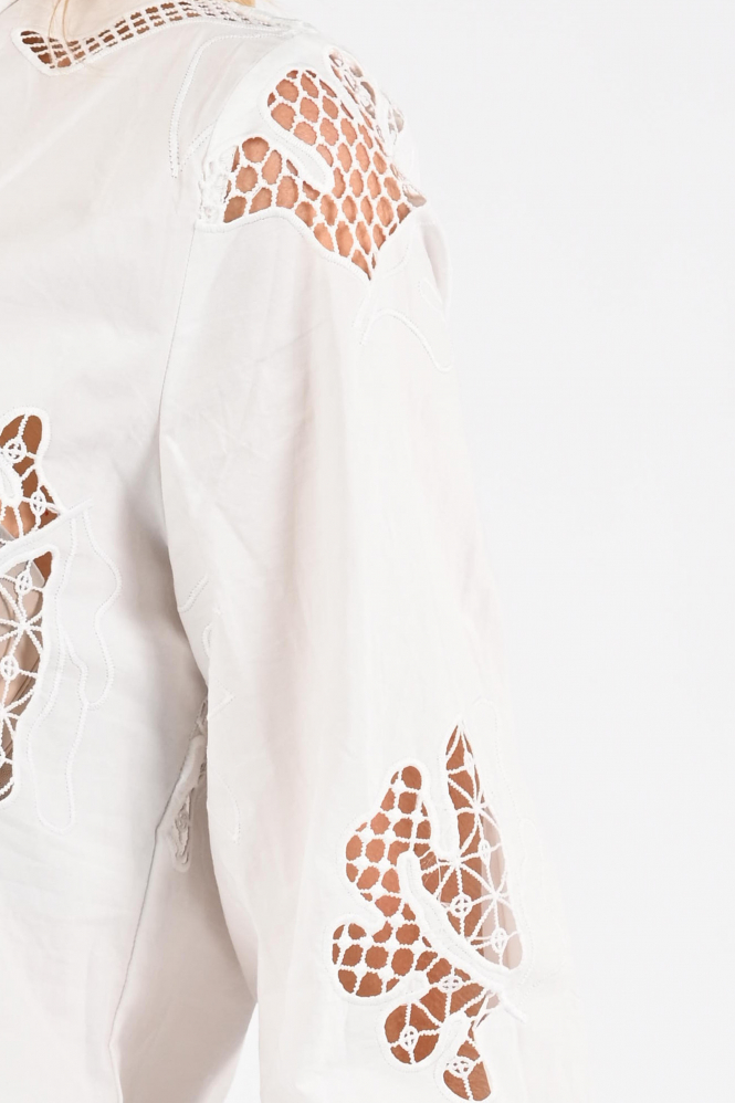 Nukus NKS02174 Blouse lange mouw Wit