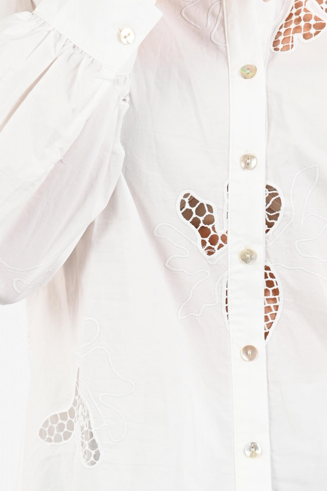 Nukus NKS02174 Blouse lange mouw Wit