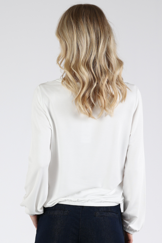 Monari 410110 Blouse lange mouw Wit