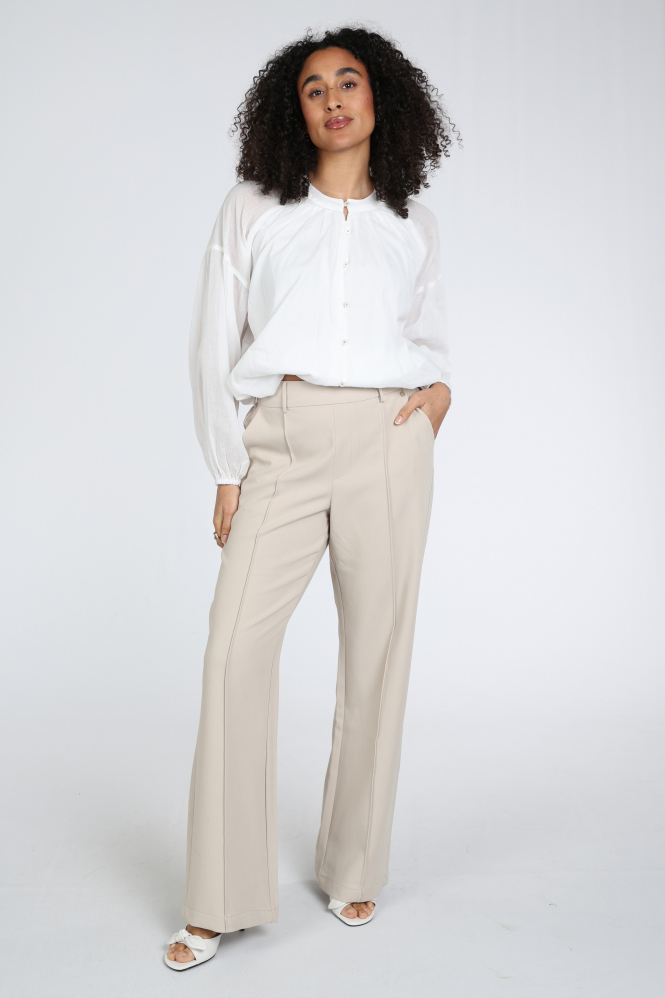 Nukus NKS02128 Blouse lange mouw Wit