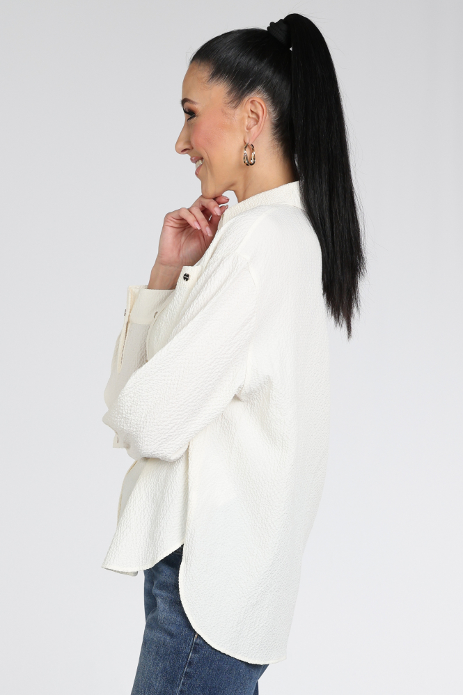 Marc Cain AC 51.30 W63 Blouse lange mouw Wit