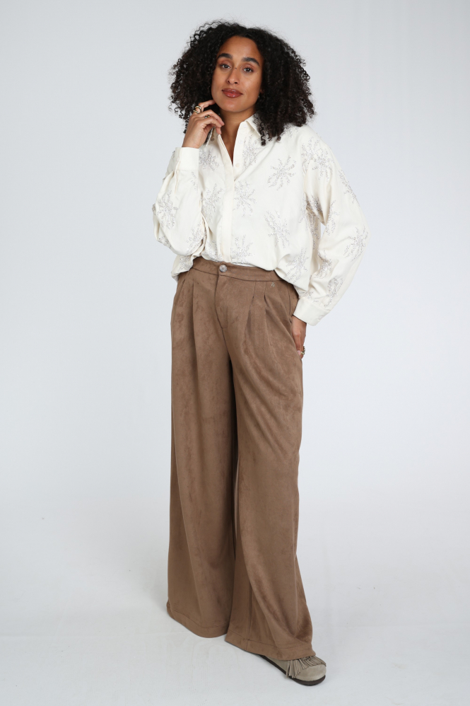 Nukus NKF02125 Blouse lange mouw Wit