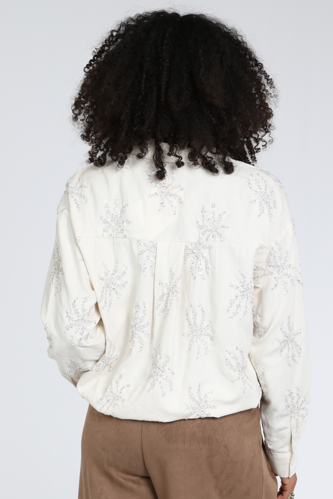 Nukus NKF02125 Blouse lange mouw Wit