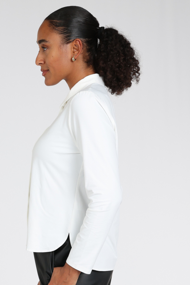 Frank walder 108103 Blouse lange mouw Wit