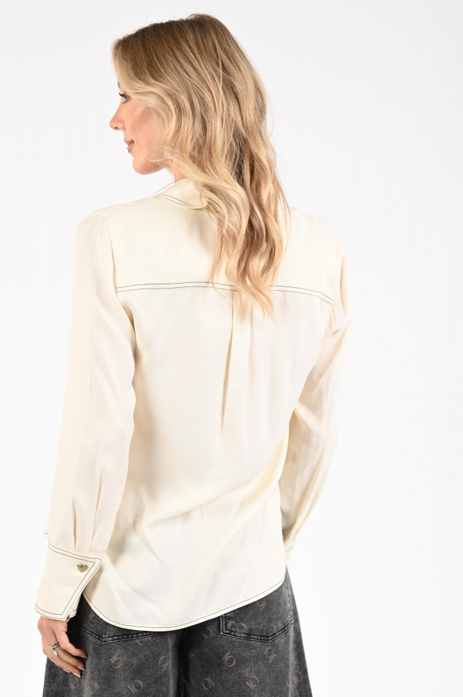 Fabienne Chapot CLTBLS10AW251009 Blouse lange mouw Beige