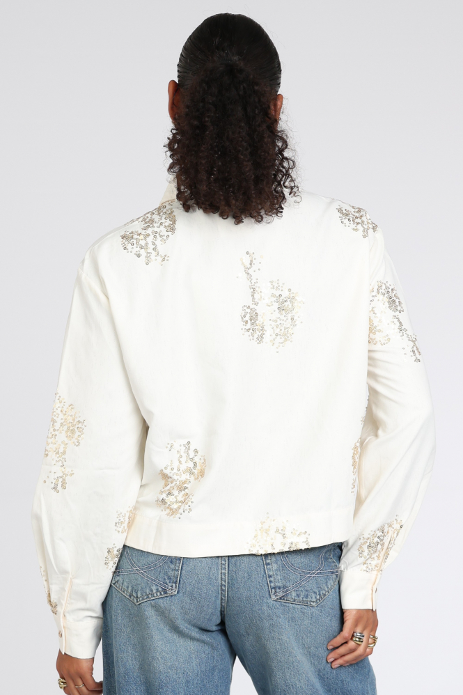 Nukus NKF02185 Blouse lange mouw Beige
