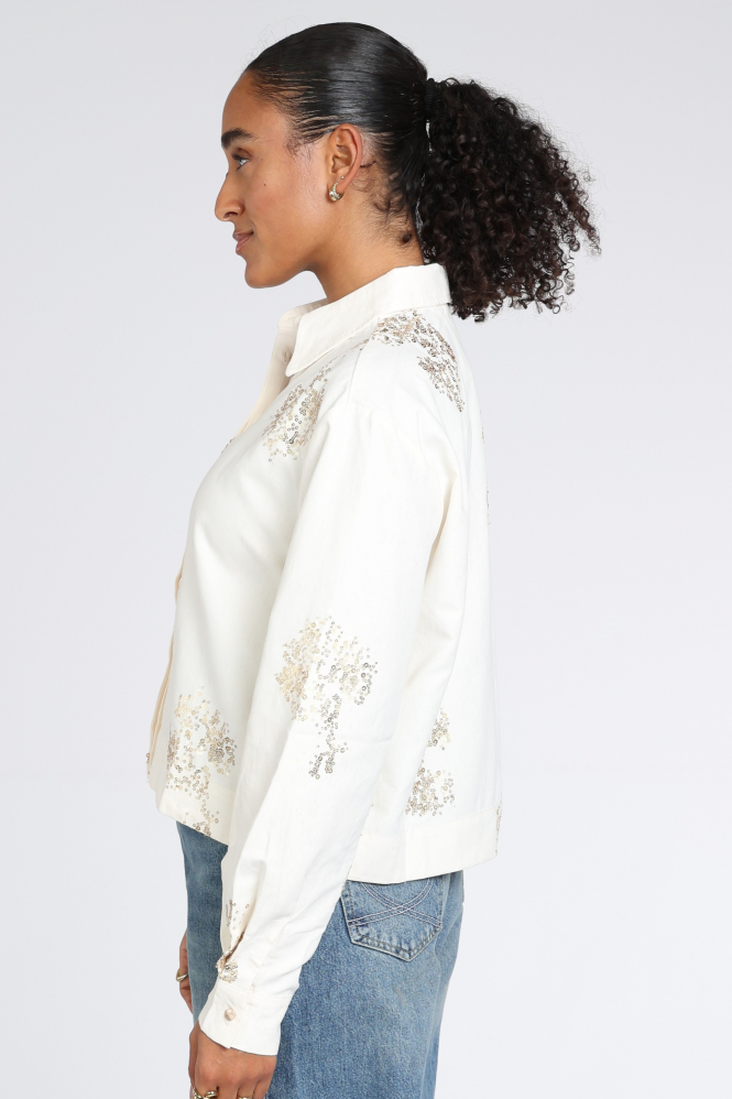 Nukus NKF02185 Blouse lange mouw Beige
