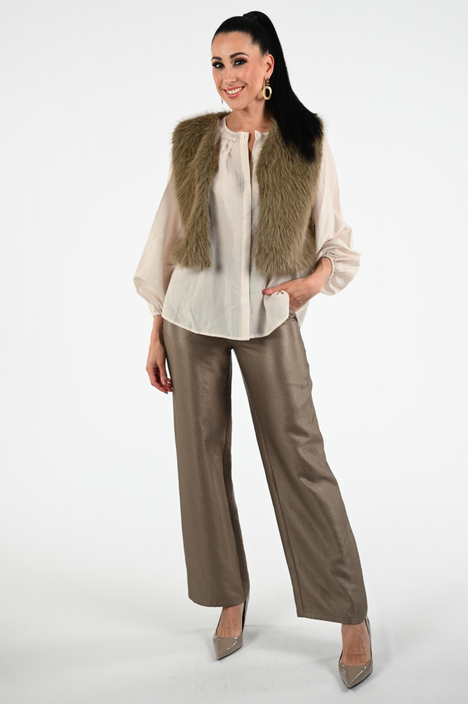 Aimée the label peer Blouse lange mouw Beige