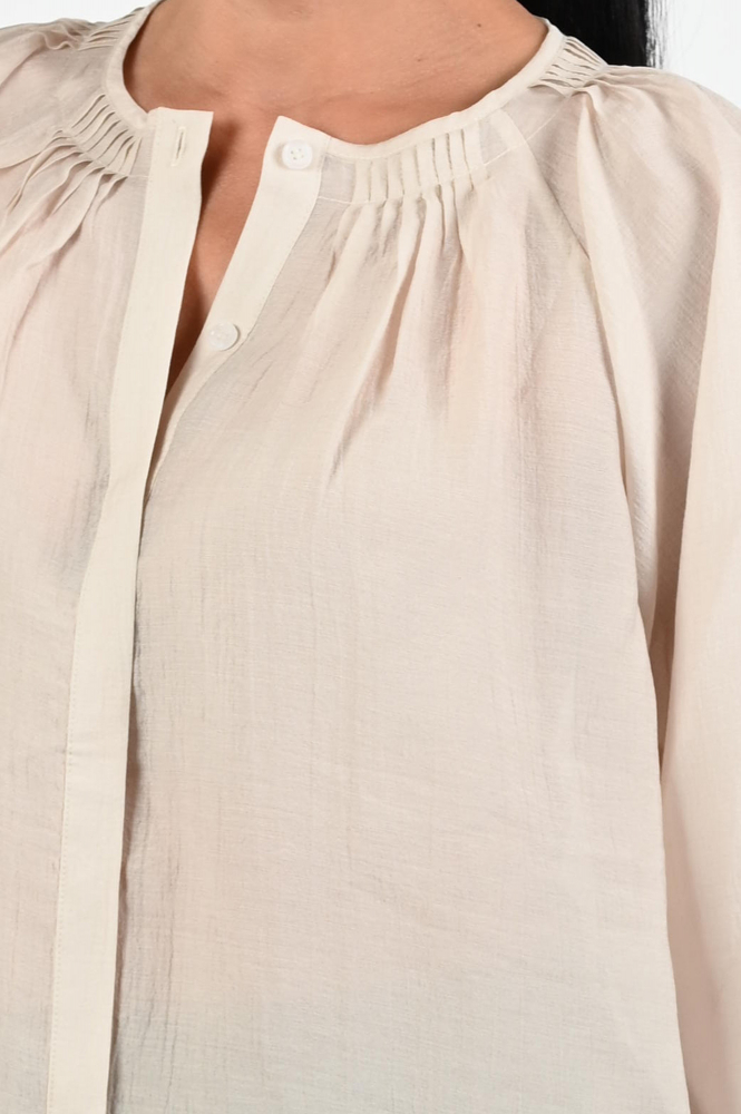 Aimée the label peer Blouse lange mouw Beige