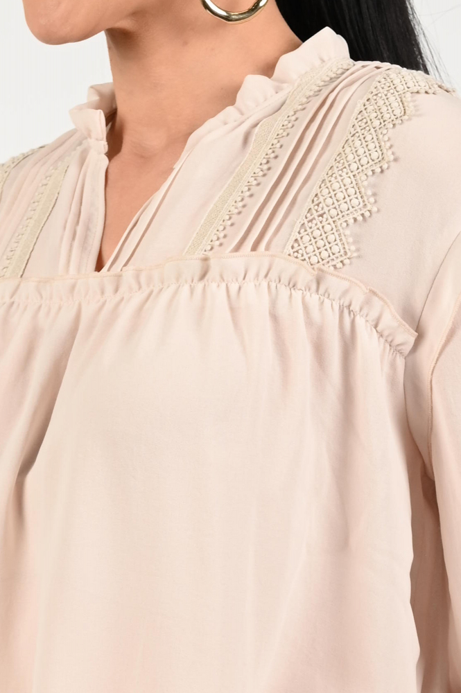 Marc Cain YC 51.36 W30 Blouse lange mouw Beige