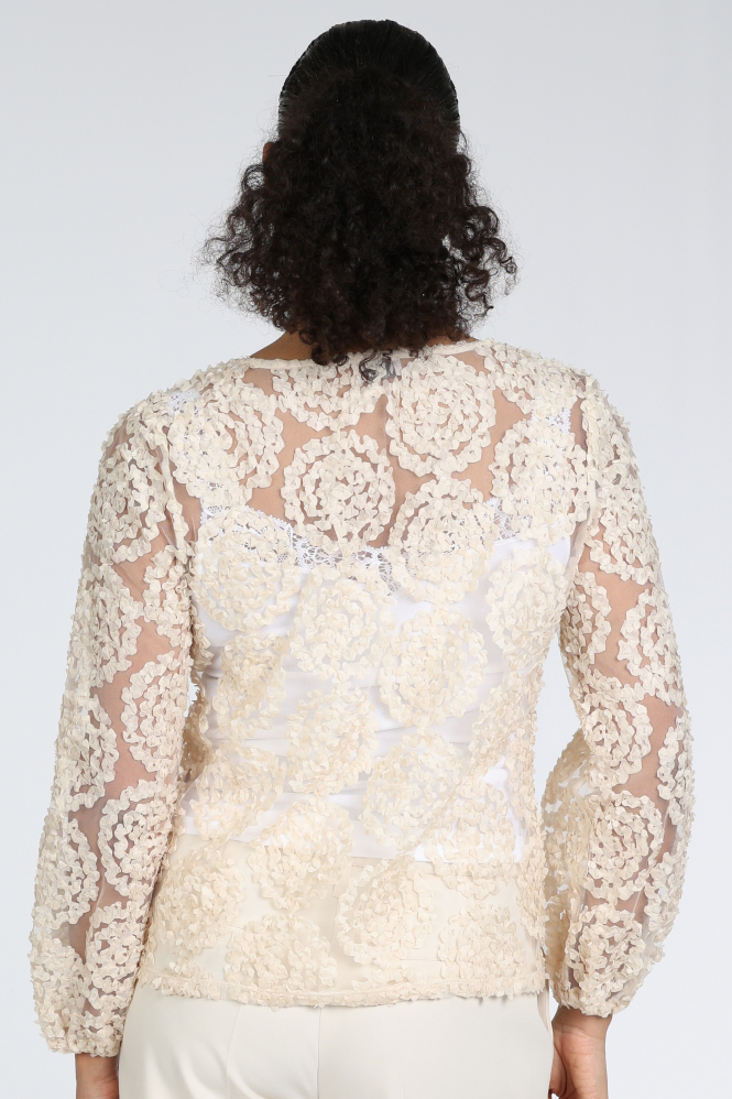 Vera Mont 36644216 Blouse lange mouw Beige