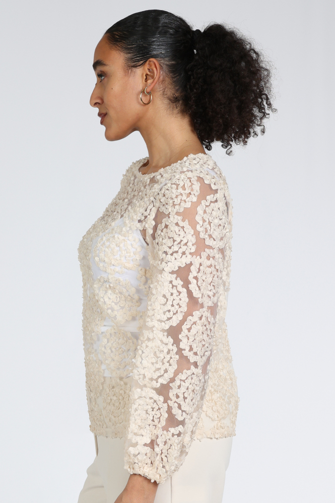 Vera Mont 36644216 Blouse lange mouw Beige