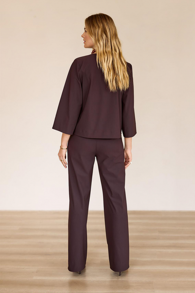 L.O.E.S. by Studio Anneloes Cilou top  Blouse lange mouw Bruin