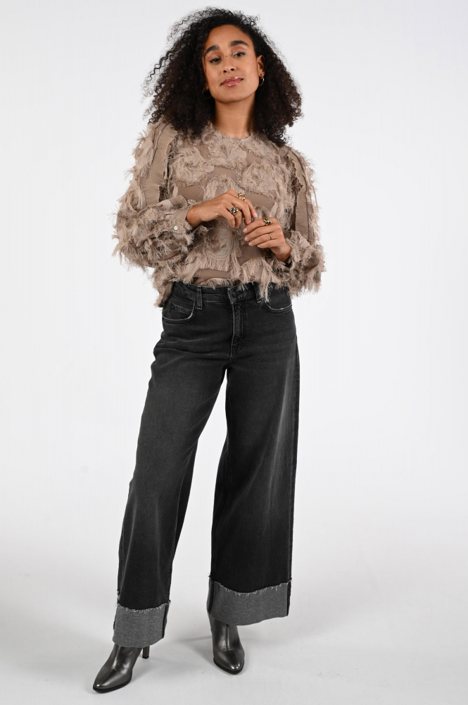 Co'couture 35978 SyraCC Blouse lange mouw Bruin