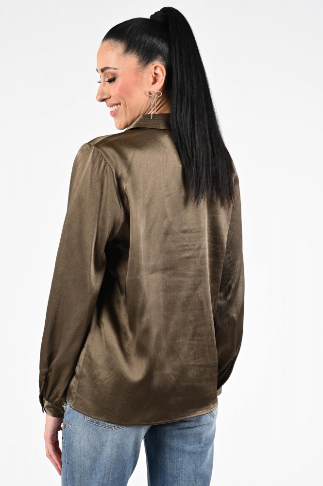 Geisha 53860-14 Blouse lange mouw Bruin