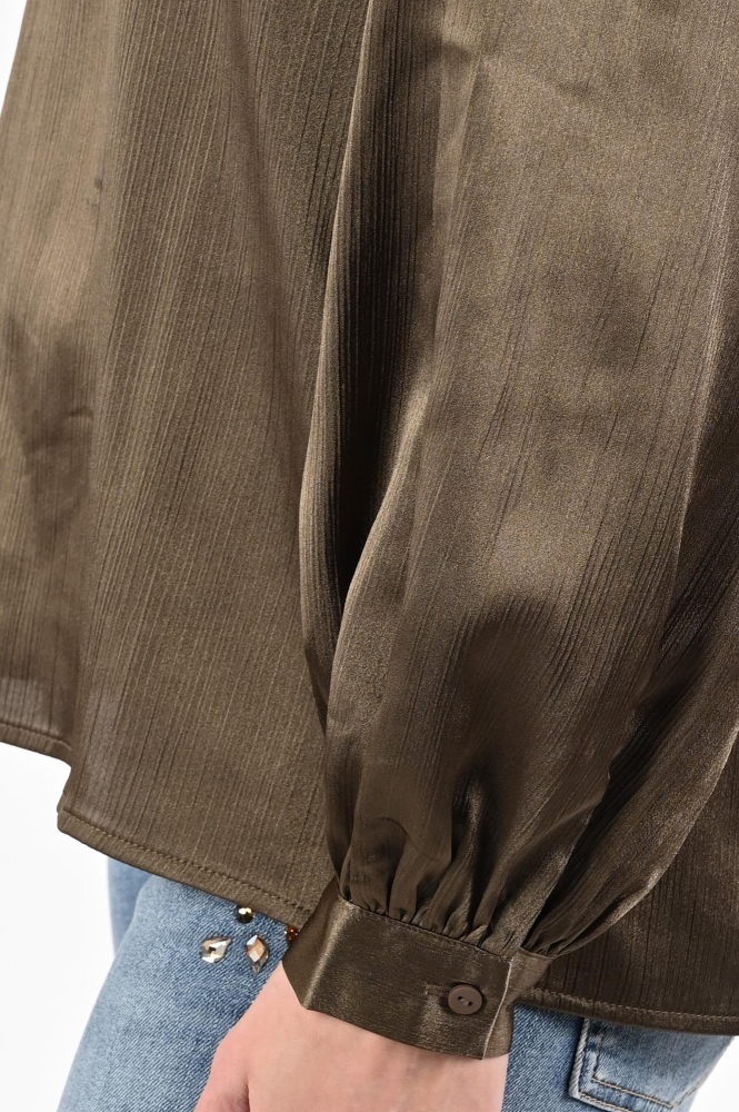 Geisha 53860-14 Blouse lange mouw Bruin