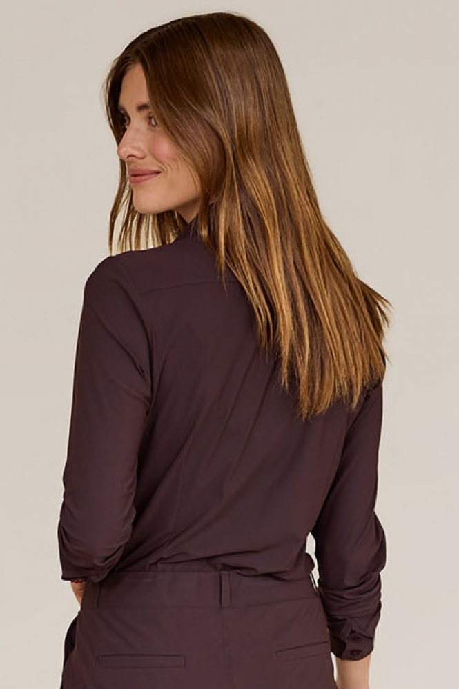 Studio Anneloes 94802 poppy Blouse lange mouw Bruin