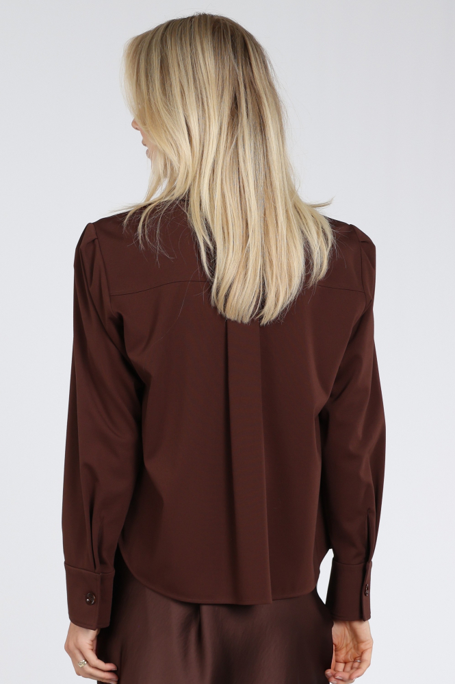 Luisa Cerano 248720-3752 Blouse lange mouw Bruin