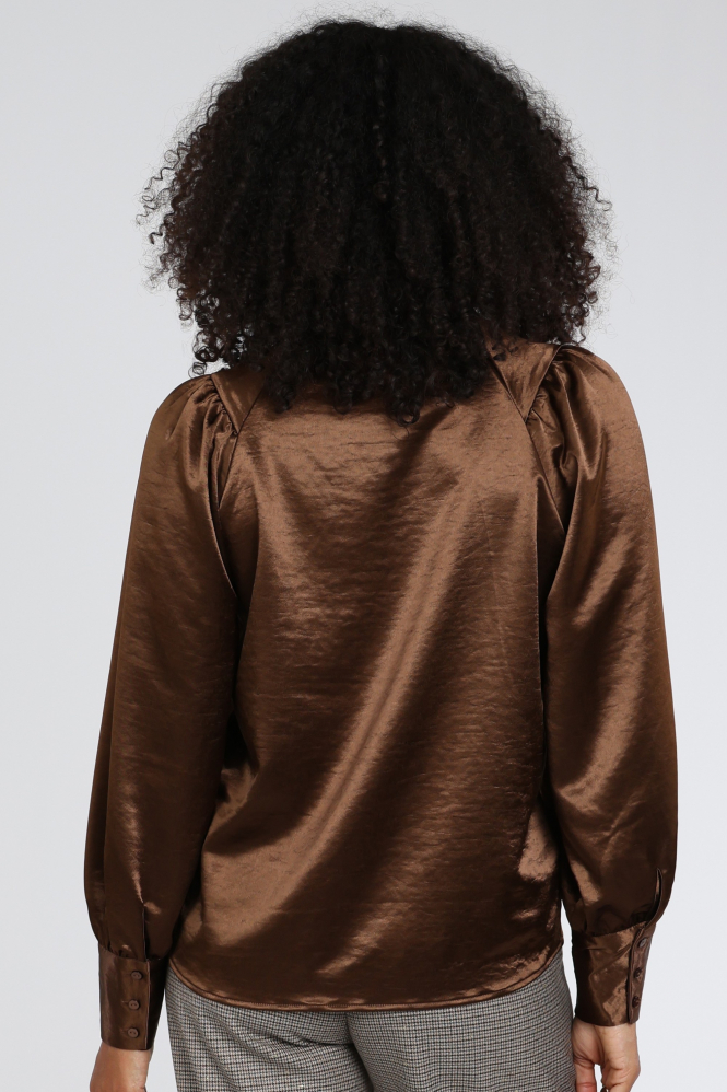 Geisha 63855-21 Blouse lange mouw Bruin