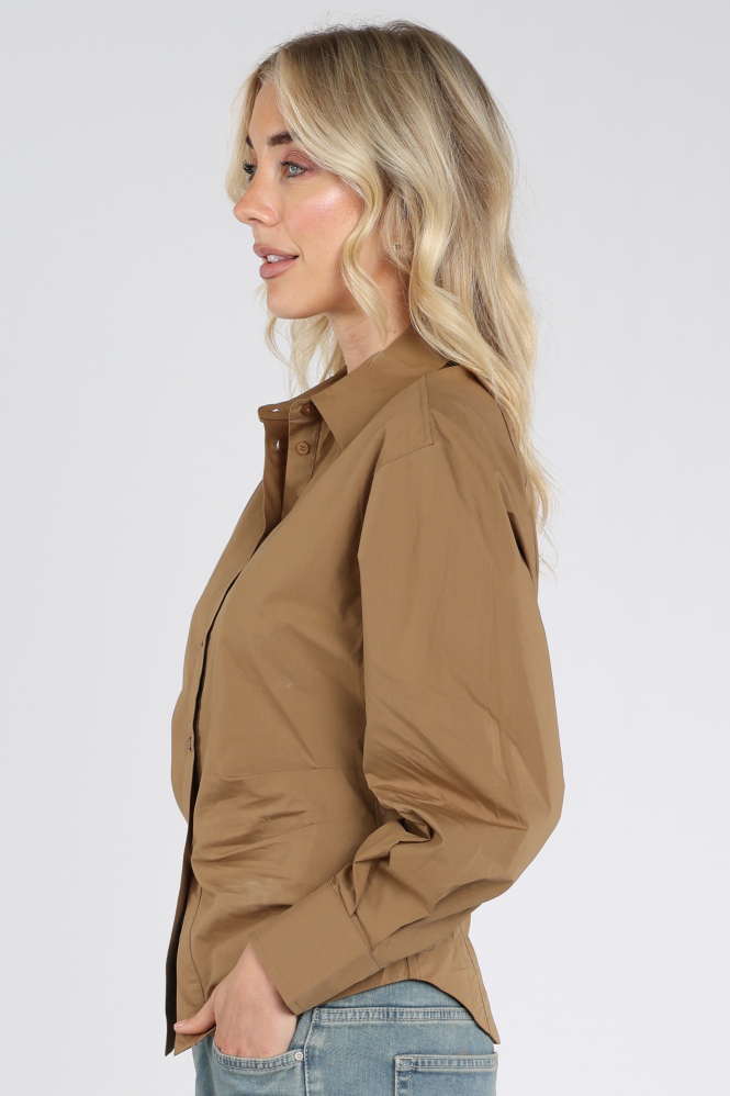 Yaya 01-201245-609 Blouse lange mouw Bruin