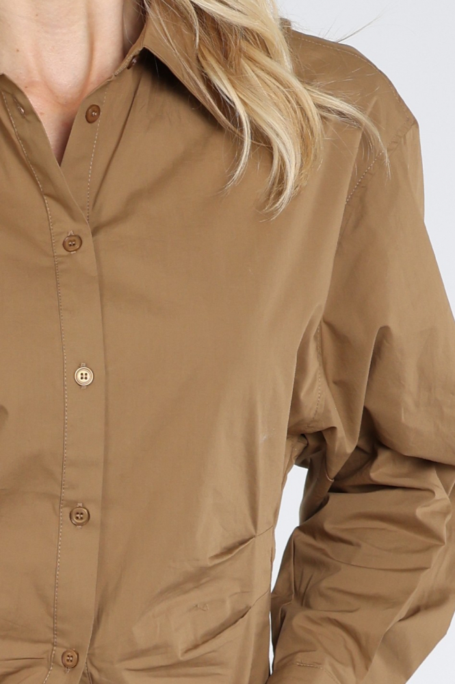 Yaya 01-201245-609 Blouse lange mouw Bruin