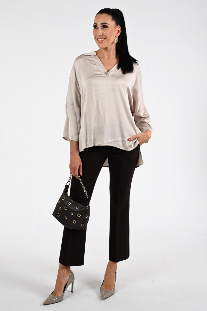 Joseph Ribkoff 253076 Blouse lange mouw Beige