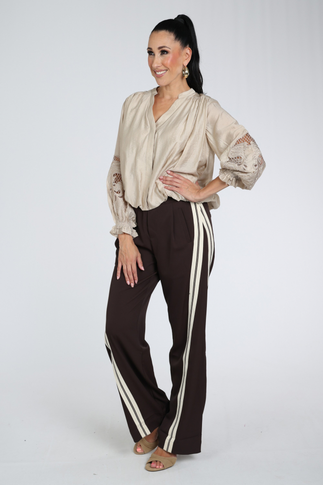Co'couture 500204 Blouse lange mouw Beige