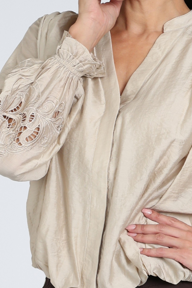 Co'couture 500204 Blouse lange mouw Beige